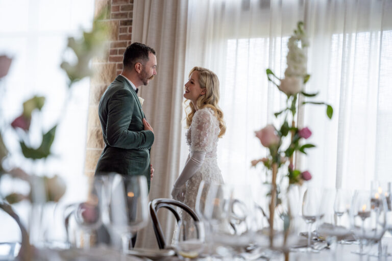 Bride and groom saying their wedding vows at a Byron Bay beach ceremony